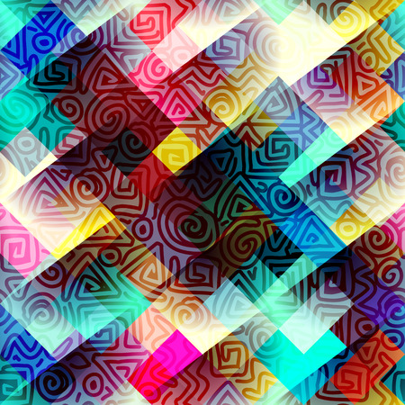 Seamless background pattern. Abstract colorful geometric pattern..のイラスト素材