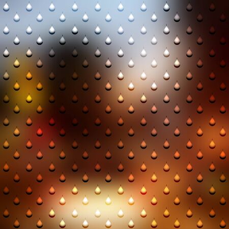 Square blurred background with drops of rian for design.のイラスト素材