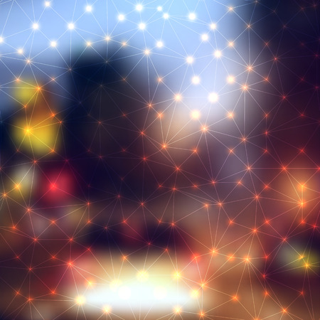 Square blurred background with triangles strips for design.のイラスト素材