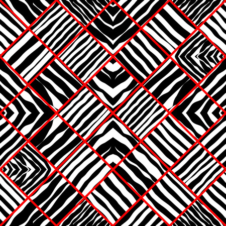 Diagonal seamless background pattern in animal style.のイラスト素材