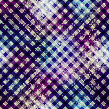 Seamless background pattern. Diagonal grunge textured plaid.のイラスト素材