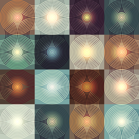 Seamless background pattern. Abstract geometric pattern with wavy elements.のイラスト素材