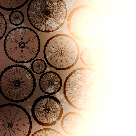 Abstract Background. Blurred Image with a wheels on white.のイラスト素材