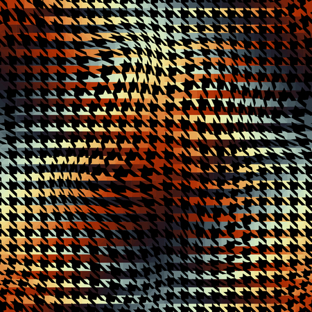 Seamless background pattern. Curve Houndstooth geometric pattern.