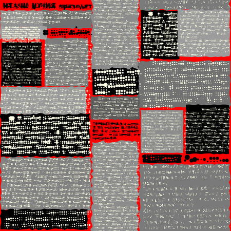 Seamless background pattern. Abstract pattern in newspaper style.のイラスト素材