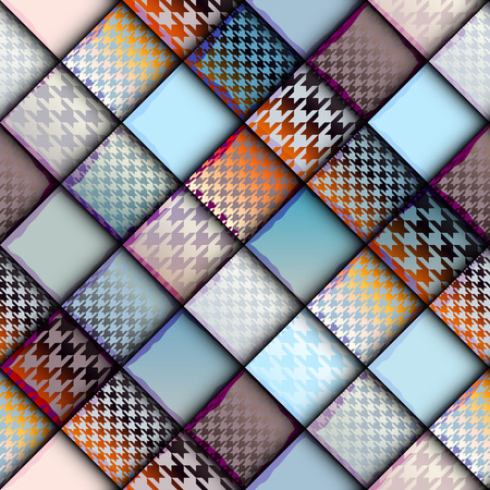Seamless background pattern. Abstract diagonal plaid pattern. Plaid of a Hounds-tooth patterns.