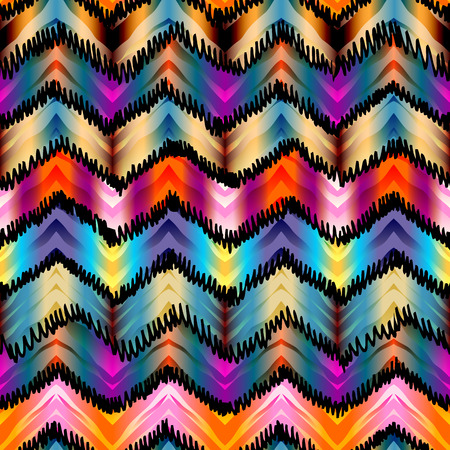 Seamless abstract background pattern. Ethnic chevron pattern. in tie-dye style.のイラスト素材
