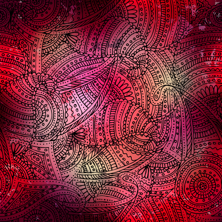 Abstract seamless vector tribal ethnic background patternのイラスト素材