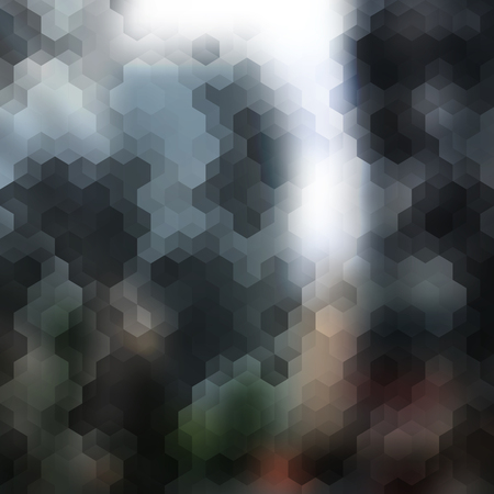 Blur lights city background with lines and cubes geometric elementsのイラスト素材