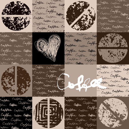 Seamless background pattern. Coffee pattern for the menuのイラスト素材