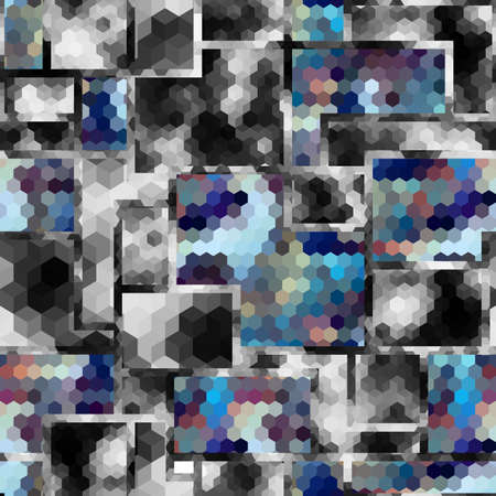 Seamless background pattern. Abstract geometric grunge patternのイラスト素材