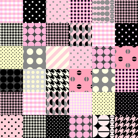 Seamless background pattern. Geometrical pattern in a patchwork styleのイラスト素材