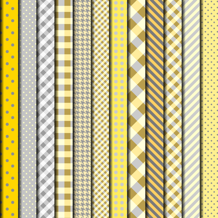 Yellow retro patchworkのイラスト素材