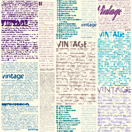 Vintage newspaper patternのイラスト素材