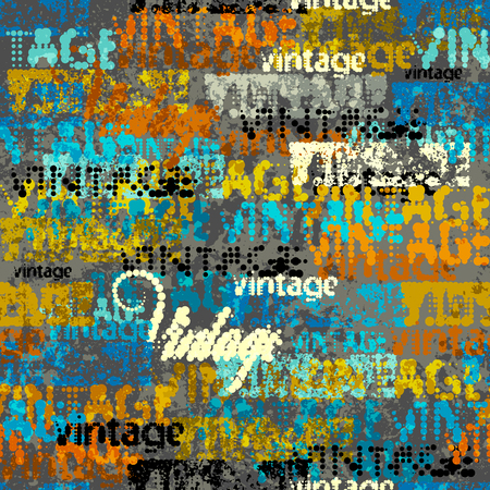 Vintage grunge patternのイラスト素材