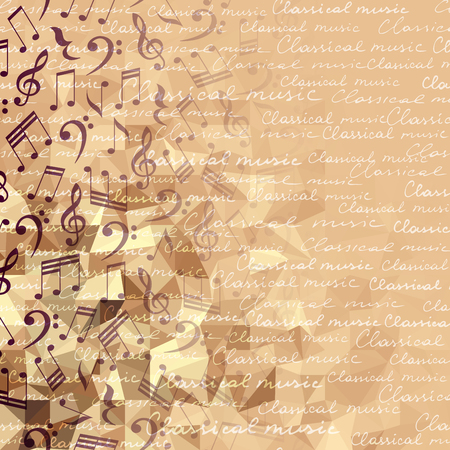 Classical music background pattern with the notes.のイラスト素材