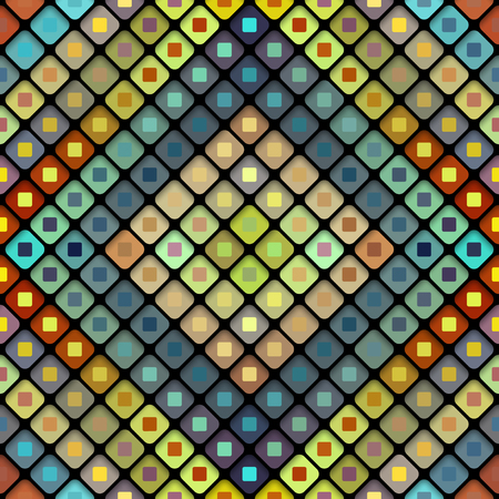 Seamless background. Geometric abstract diagonal pattern in low poly pixel art style.のイラスト素材