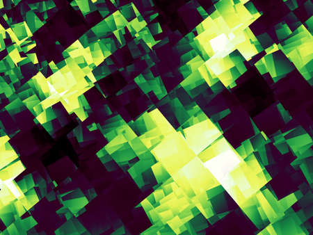 Geometric green background. Abstract futuristic fractal image.