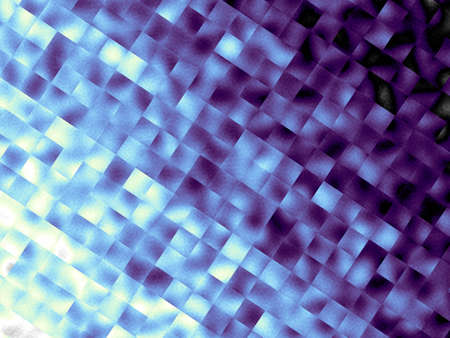 Abstract futuristic geometric image. Horizontal blue geometric background in pixel art style.