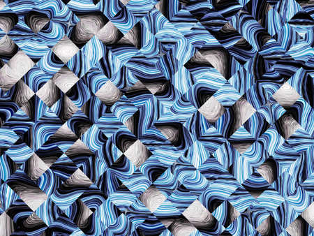 Digital art abstract pattern Abstract blue image with the squares