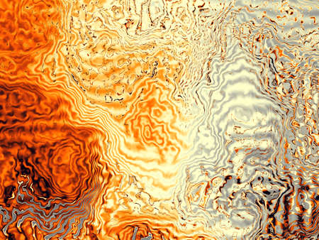 Orange blur wavy background. Abstract futuristic fractal image.
