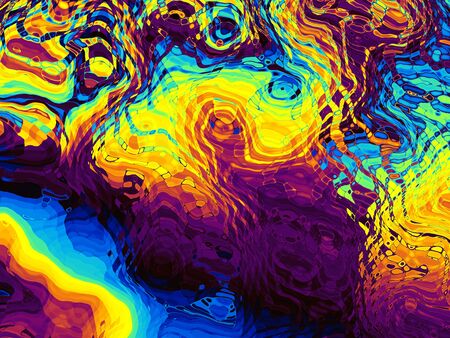 Abstract colorful background. Wavy rainbow colors psychedelic image.