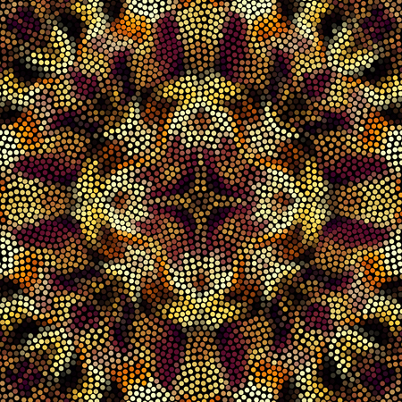 Seamless background. Mosaic art pattern of small circles. Polka dot pattern.のイラスト素材