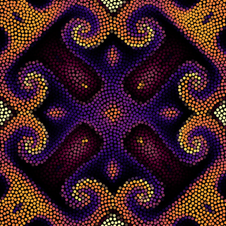 Seamless background. Mosaic art pattern of small circles. Polka dot pattern.のイラスト素材