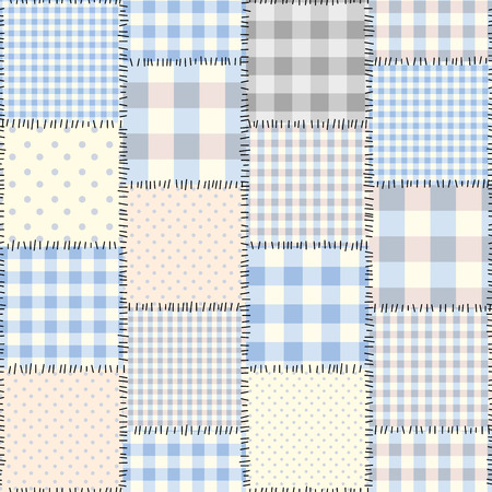 Seamless background pattern. The patchwork pattern of a squares.のイラスト素材