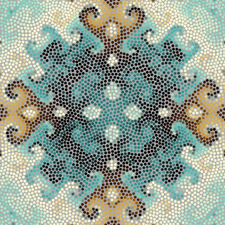 Seamless background. Mosaic art pattern of small circles. Polka dot pattern.のイラスト素材