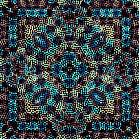 Seamless background. Mosaic art pattern of small circles. Polka dot pattern.のイラスト素材