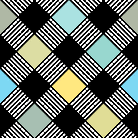 Seamless background pattern. Geometric diagonal plaid patternのイラスト素材
