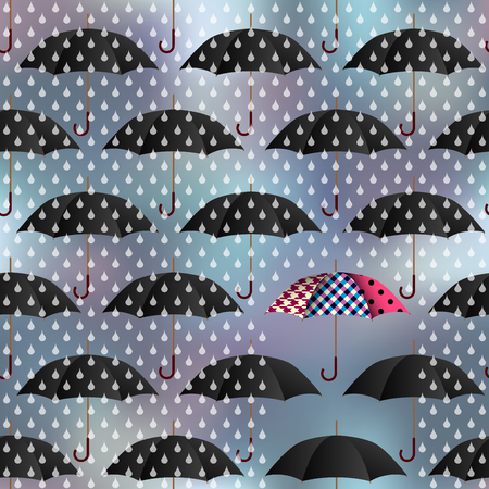 Set or umbrellasのイラスト素材
