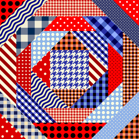 Seamless background pattern. Imitation of a retro patchwork.のイラスト素材