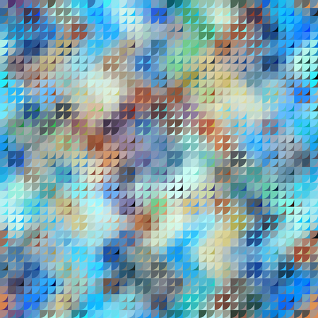 Seamless background. Geometric abstract pattern in low poly pixel art style. Polka dot pattern on low poly background.のイラスト素材