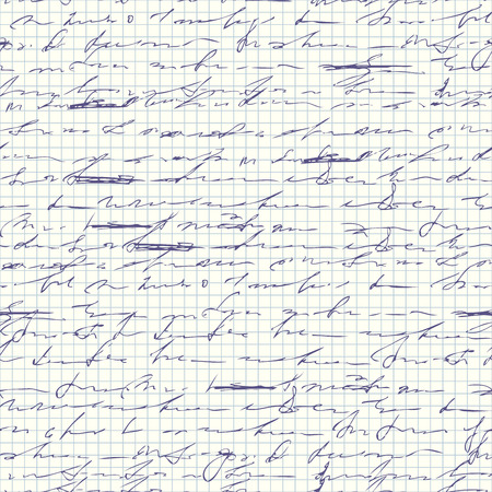 Seamless background pattern. Imitation of a abstract vintage lettering. Unreadable text.のイラスト素材