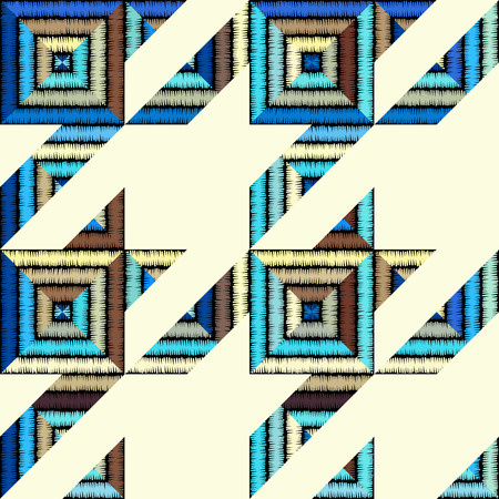 Seamless geometric pattern. Classic Hounds-tooth pattern in a patchwork collage style.