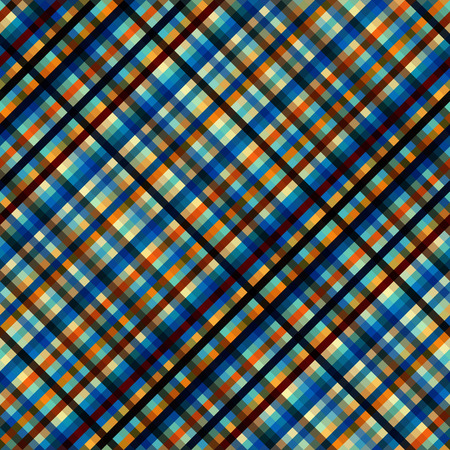 Seamless background. Geometric abstract diagonal plaid pattern in low poly pixel art style.