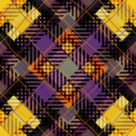 A Seamless background. Geometric abstract diagonal plaid pattern. Vector image.のイラスト素材