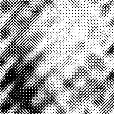 Halftone grunge background. Black and white abstract pattern. Small circles background. Vector image.のイラスト素材