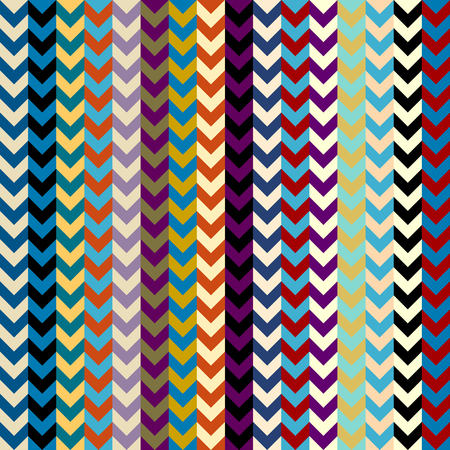 Seamless geometric pattern. Classic chevron pattern in a patchwork collage style. Vector image.