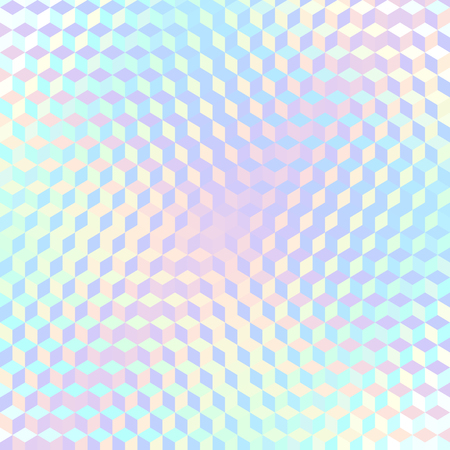 Blurred background. Geometric abstract pattern in low poly style. Effect of a glass. Small cubes. Vector image.のイラスト素材