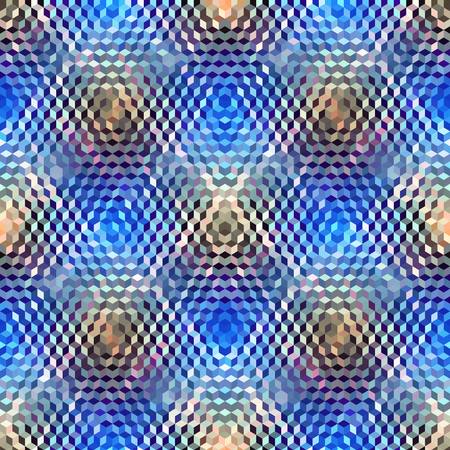 Seamless background. Geometric abstract pattern in low poly style. Effect of a glass. Small cubes. Vector image.のイラスト素材