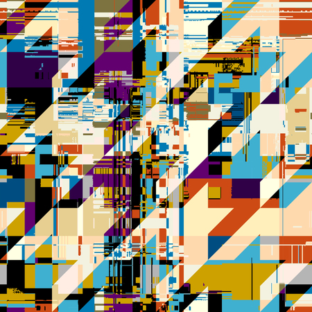 Abstract seamless pattern with imitation of a grunge datamoshing texture. Vector image.のイラスト素材