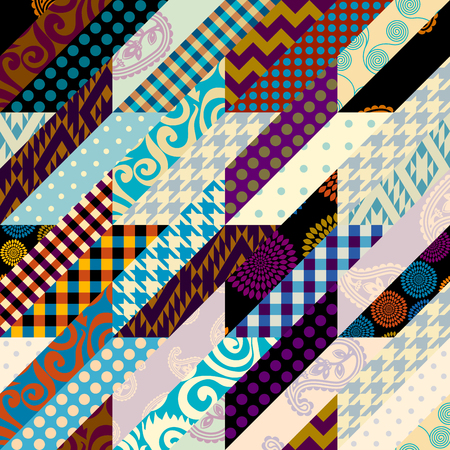 Seamless background pattern. Patchwork pattern. Vector image.のイラスト素材