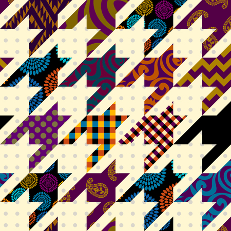 Seamless background pattern. Patchwork pattern. Vector image