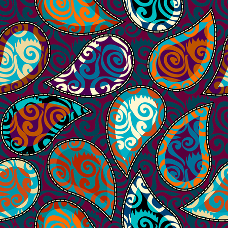 Seamless background pattern. Patchwork pattern. Vector imageのイラスト素材