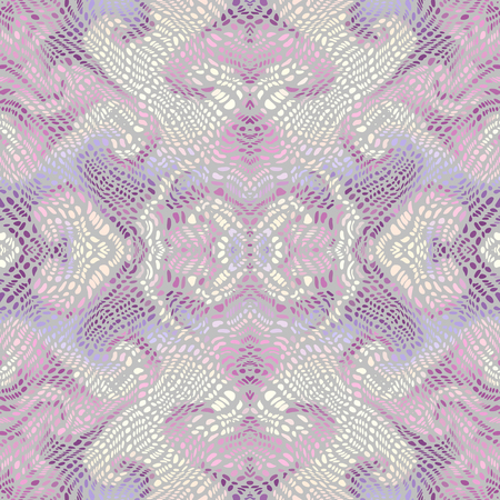 Seamless background pattern. Unusual curved mosaic pattern. Vector image.のイラスト素材