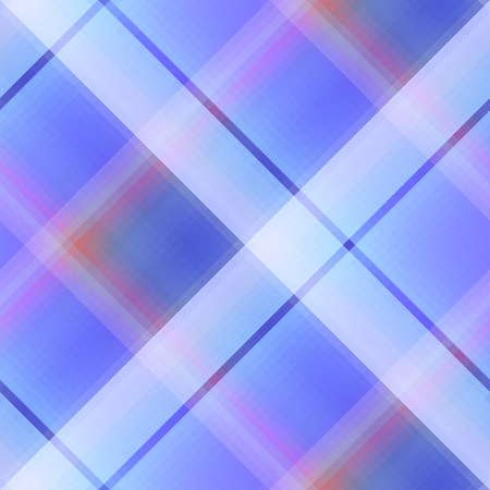 Seamless background. Geometric abstract diagonal blue plaid pattern in low poly pixel art style. Vector image.のイラスト素材