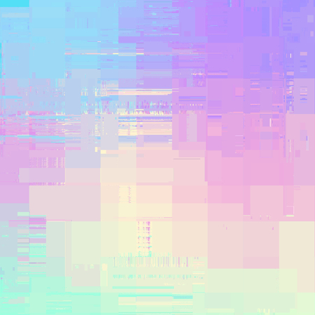 Abstract seamless pattern with imitation of a grunge datamoshing texture. Low poly holographic pattern. Vector image.のイラスト素材